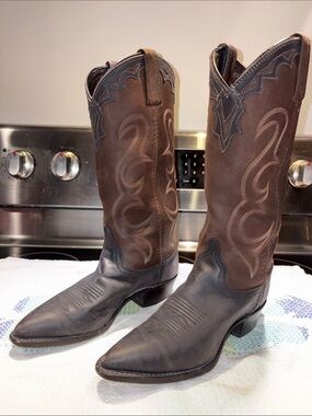 Dan post 2 Tone Cowboy Boots Leather Woman’s Sz 6.5